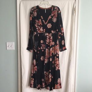 Free People Miranda dress in black combo Sz 12